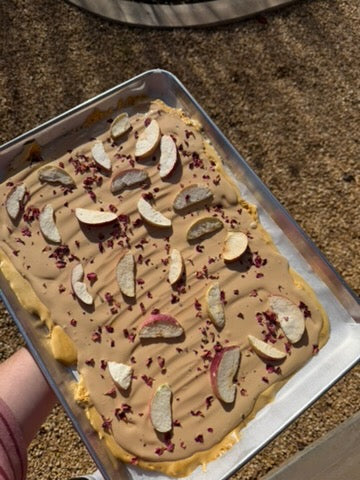 Apple, Rose and Caramel Chocolate Honeycomb Bark