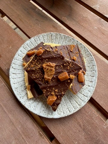 Biscoff, Toffee and Milk Chocolate Honeycomb Bark